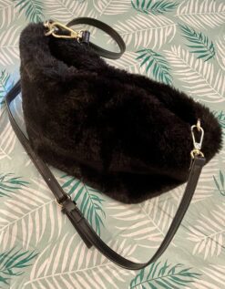 Black Wool Fashion Bag