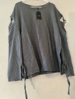 Very J Buckle Edgy Top Long Sleeve