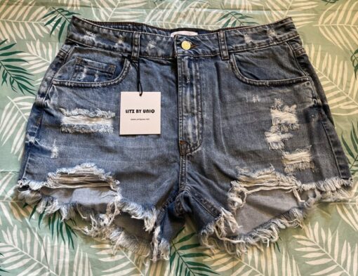 Uniq by Litz Denim Ripped Jean Short - Image 3