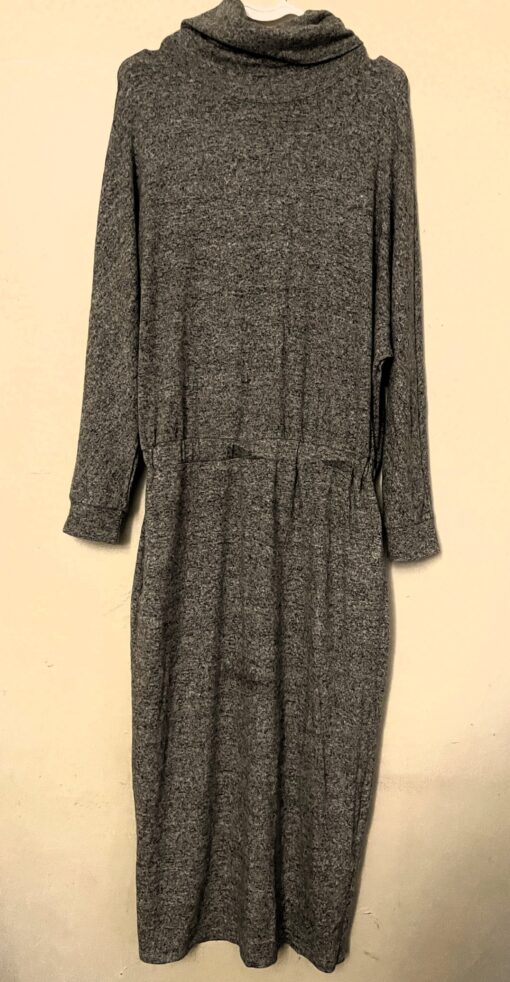 Turtleneck Long Sleeve Midi Dress